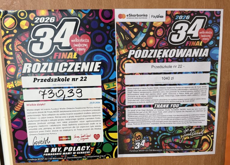 WOŚP – podziękowania i podsumowanie